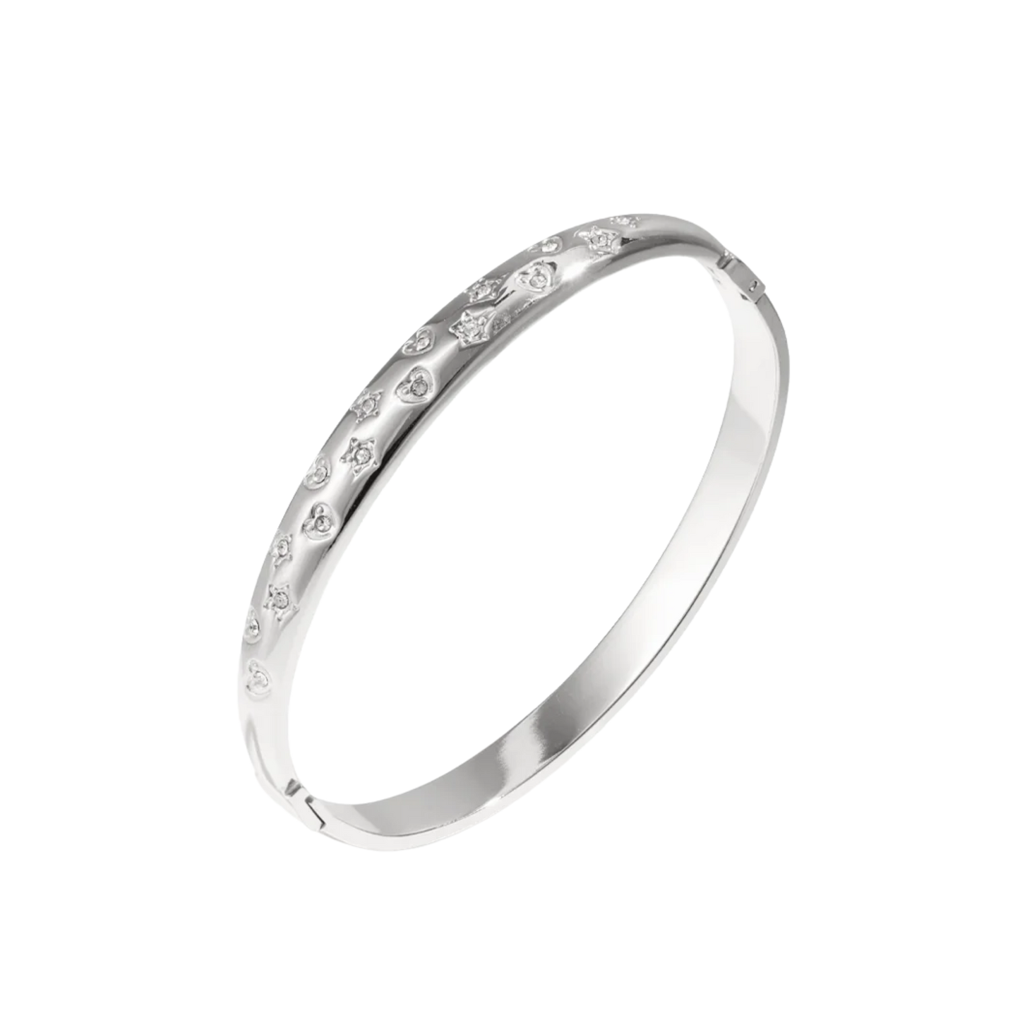 Hearts Stars Rhinestones Bangle