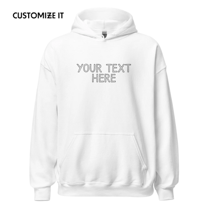 CUSTOM Your Text Outline Hoodie