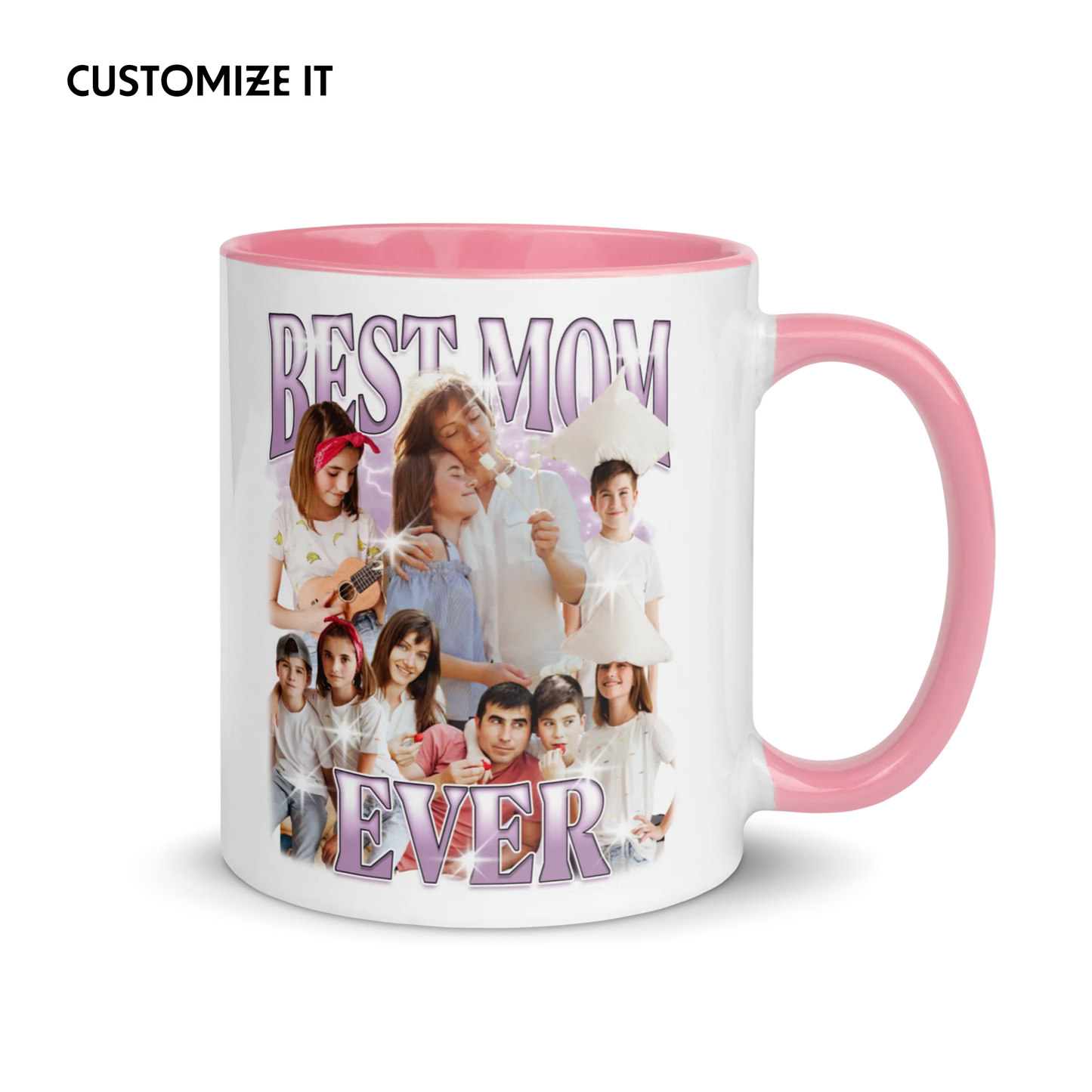 CUSTOM Best Mom Ever Photo Bootleg Mug
