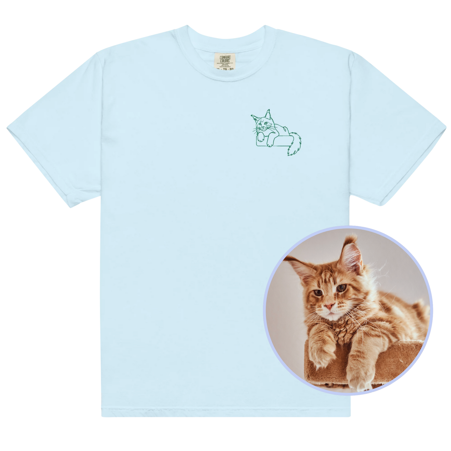 CUSTOM YOUR PET Portrait Embroidered Classic T-Shirt