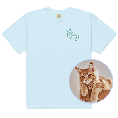 CUSTOM YOUR PET Portrait Embroidered Classic T-Shirt