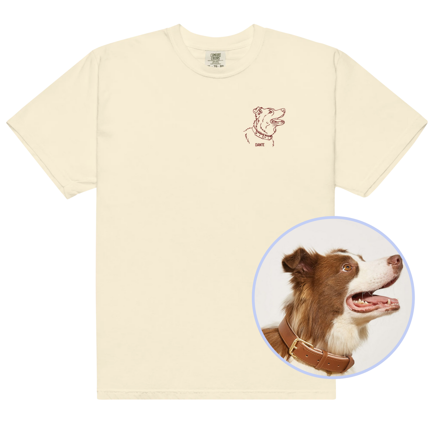 CUSTOM YOUR PET Portrait Embroidered Classic T-Shirt