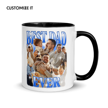 CUSTOM Best Dad Ever Photo Bootleg Mug