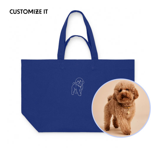 CUSTOM YOUR PET Portrait Embroidered Heavyweight Shopper Bag