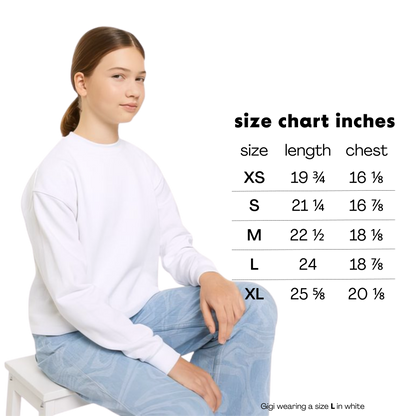 CUSTOM Your Text Playful Embroidered Sweatshirt - Youth/Kids