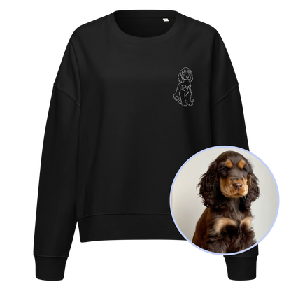 CUSTOM YOUR PET Portrait Embroidered Women’s Organic Sweatshirt