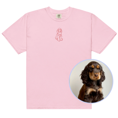 CUSTOM YOUR PET Portrait Embroidered Classic T-Shirt