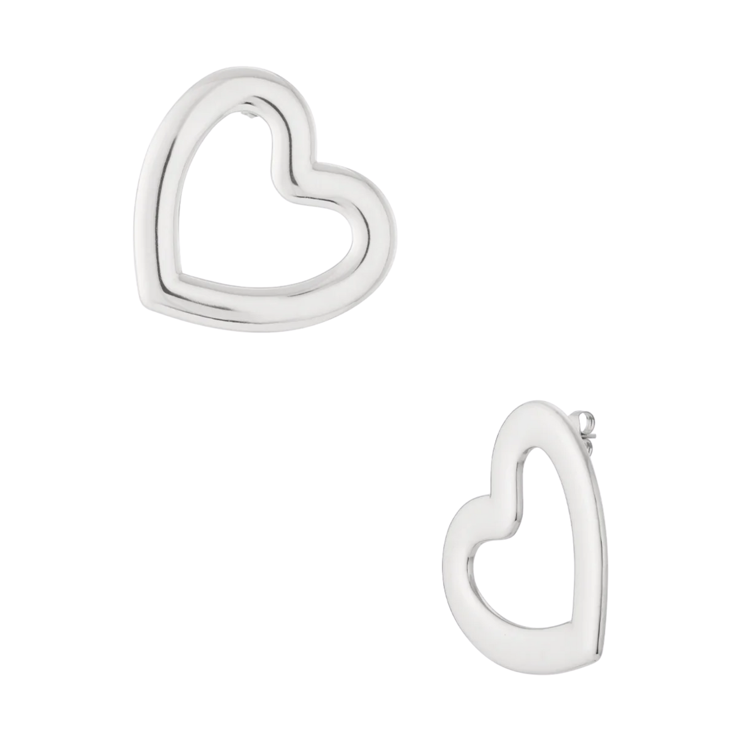 Bold Heart Stud Earrings