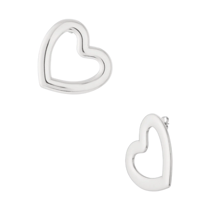 Bold Heart Stud Earrings