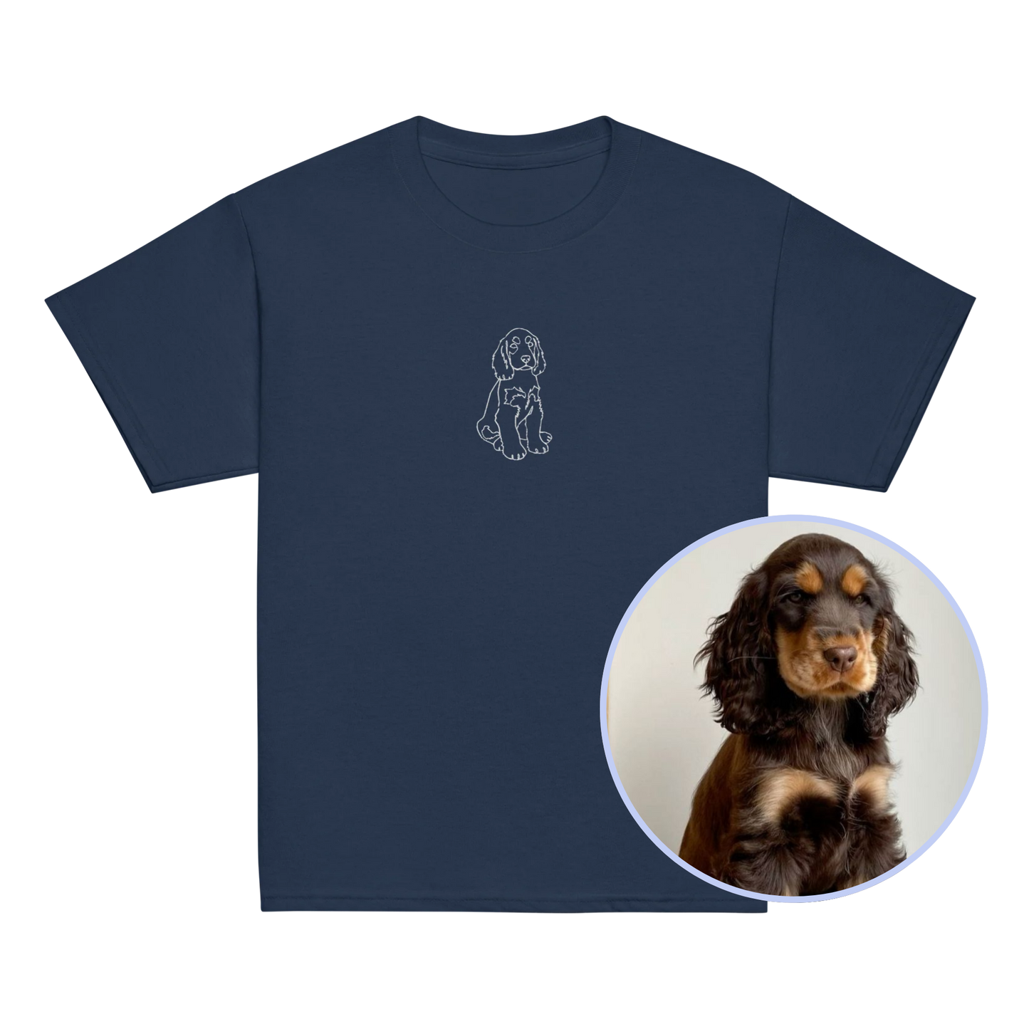 CUSTOM YOUR PET Portrait Embroidered Baby Tee