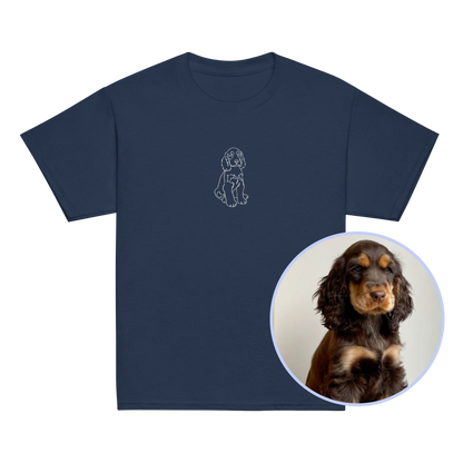 CUSTOM YOUR PET Portrait Embroidered Baby Tee