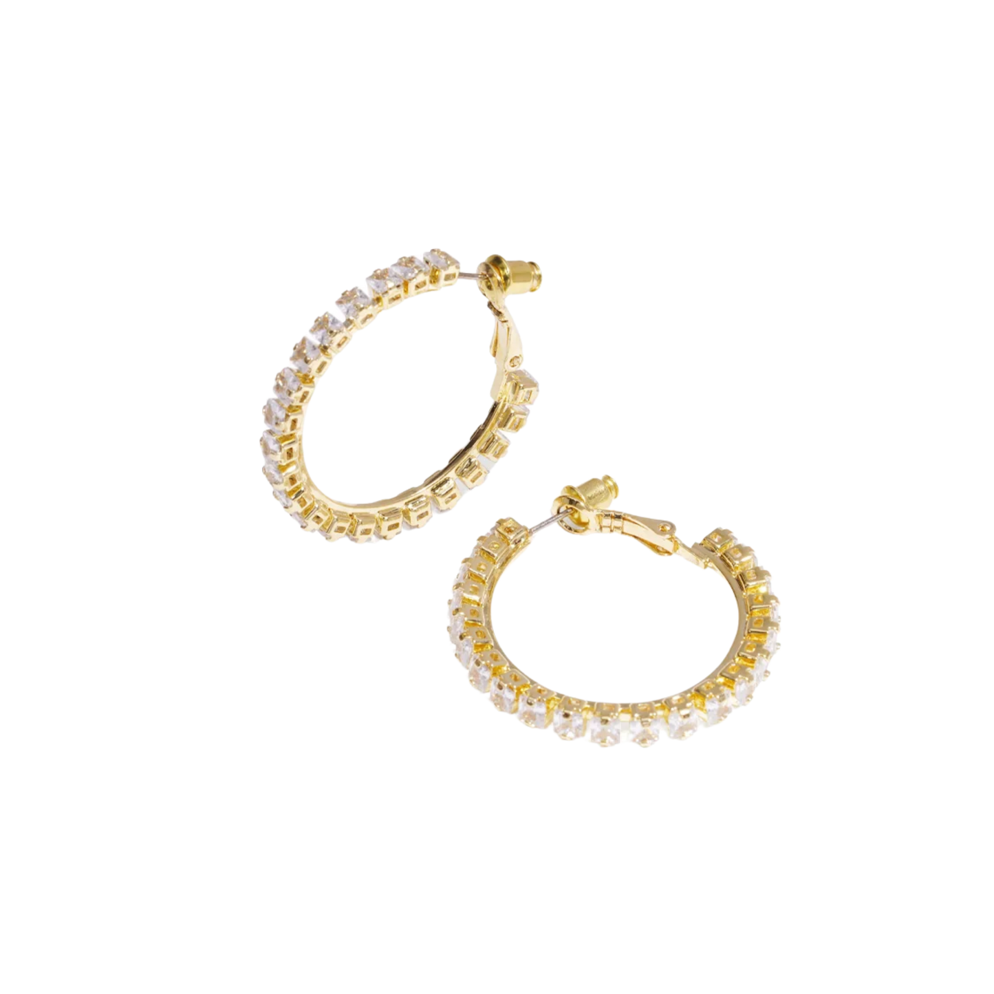 Winter Gleam Rhinestone Festive Hoops