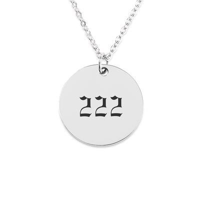 Angel Number 222 Alignment Coin Necklace