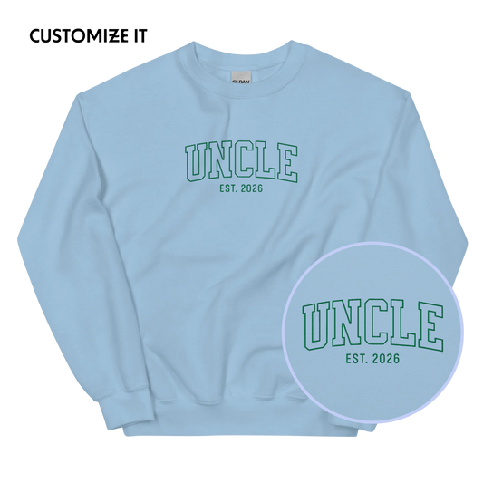 CUSTOM YEAR Uncle Varsity Embroidered Sweatshirt