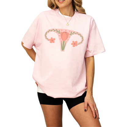 Uterus in Bloom Feminist T-Shirt