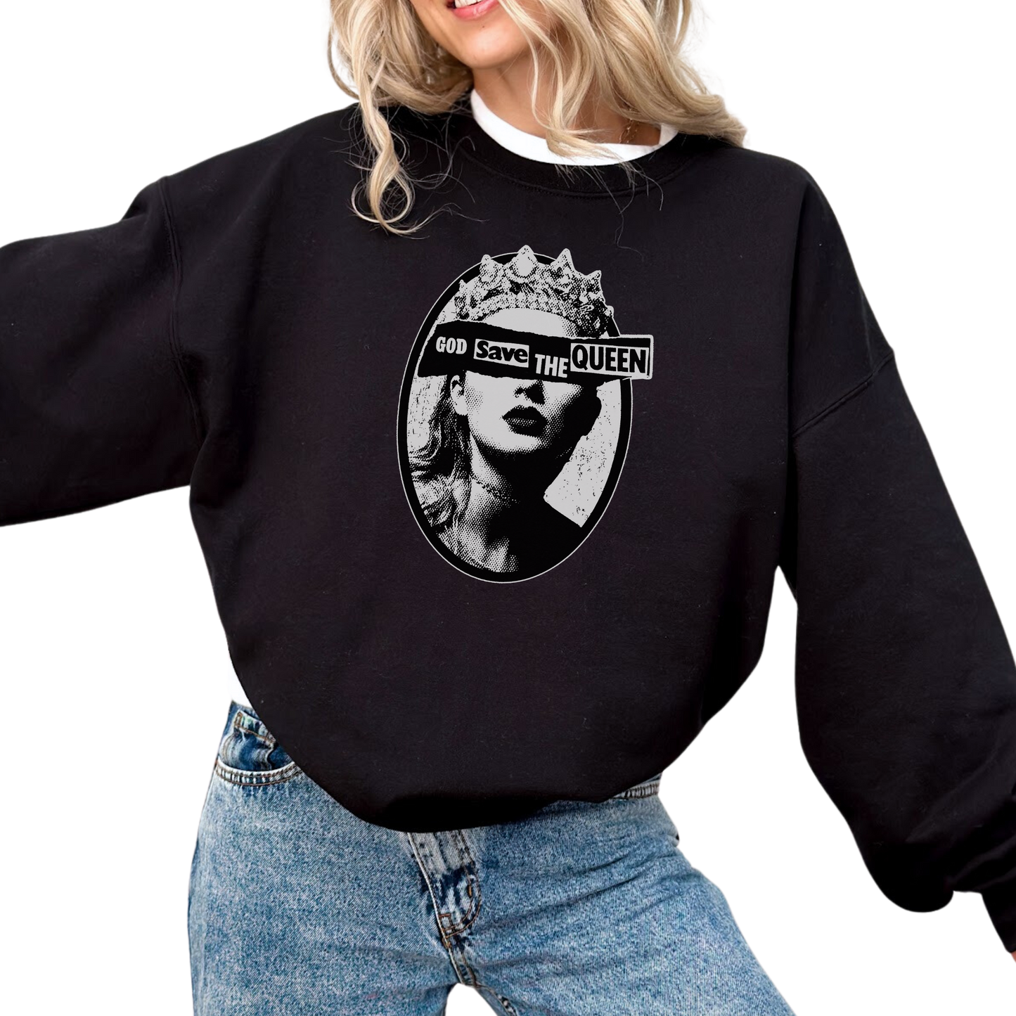 God Save The Queen Taylor Crewneck Sweatshirt