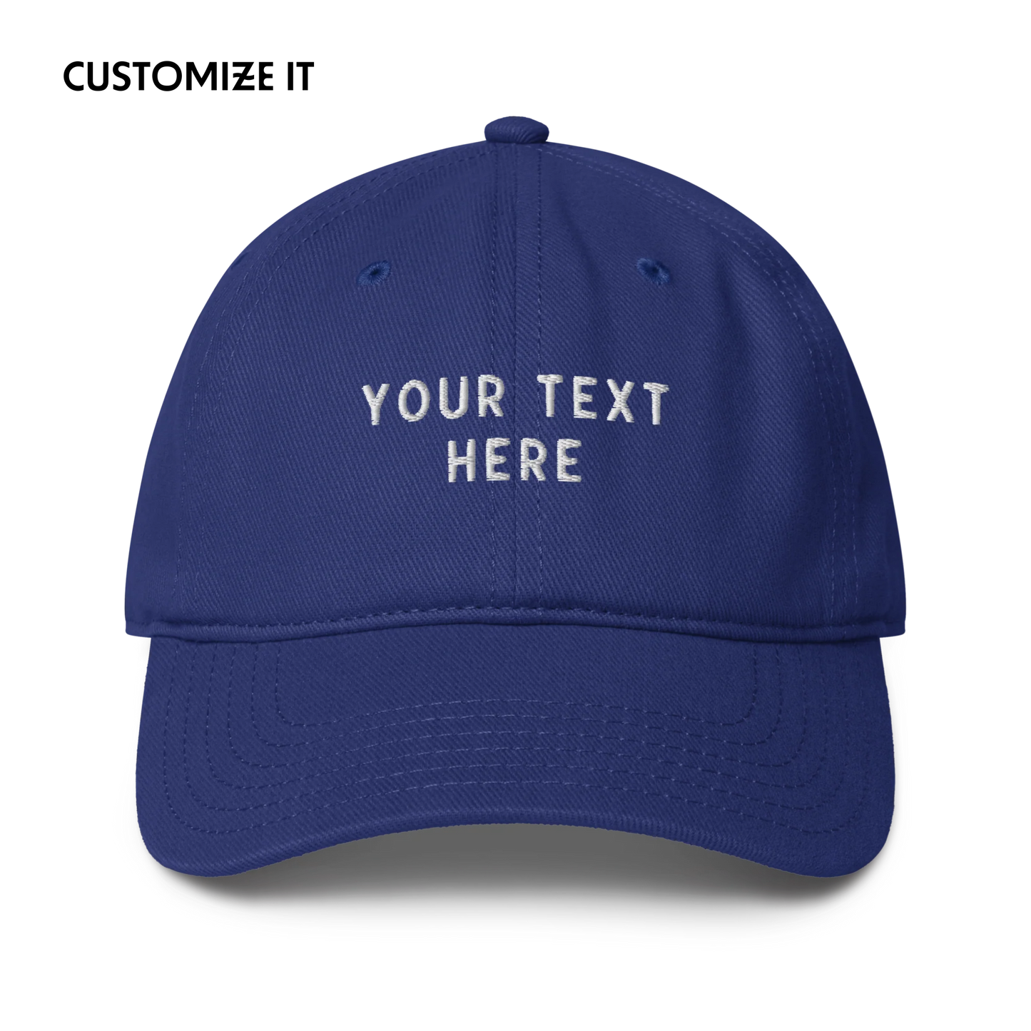 CUSTOM Your Text Embroidered Baseball Cap