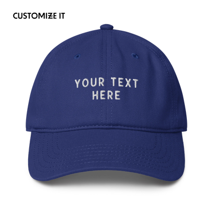 CUSTOM Your Text Embroidered Baseball Cap