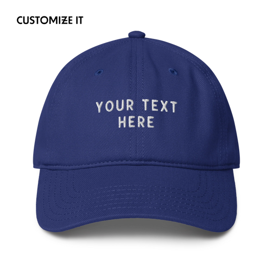 CUSTOM Your Text Embroidered Baseball Cap