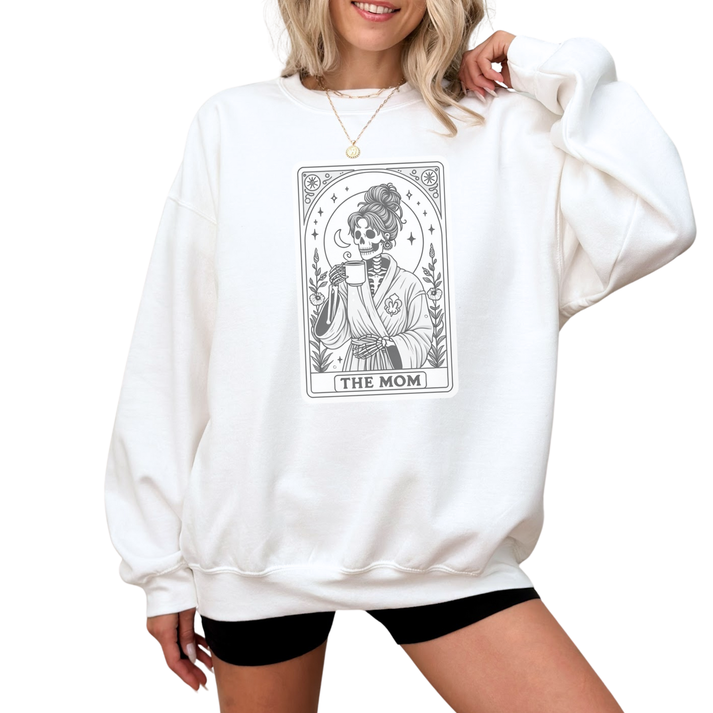 The Mom Funny Tarot Card Crewneck Sweatshirt