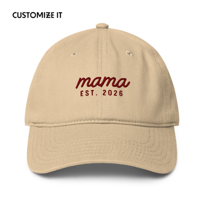 CUSTOM Mama Year Embroidered Baseball Cap