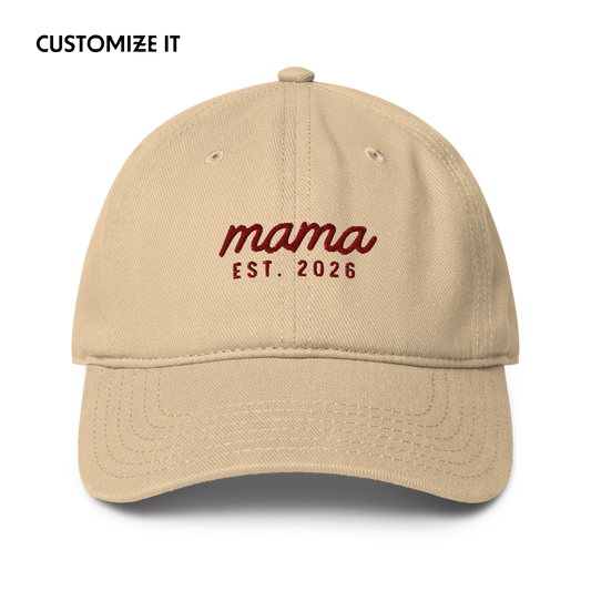 CUSTOM Mama Year Embroidered Baseball Cap
