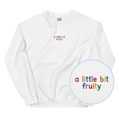 A Little Bit Fruity Pride Embroidered Sweatshirt