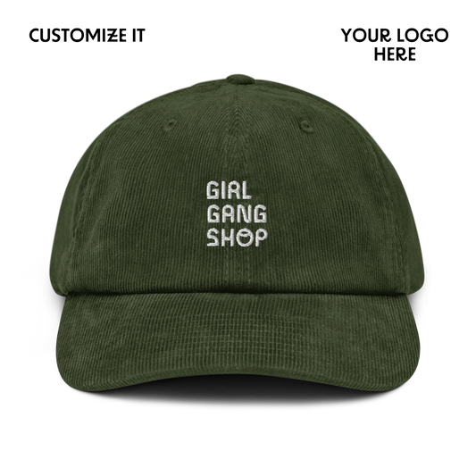 CUSTOM YOUR LOGO Embroidered Corduroy Hat
