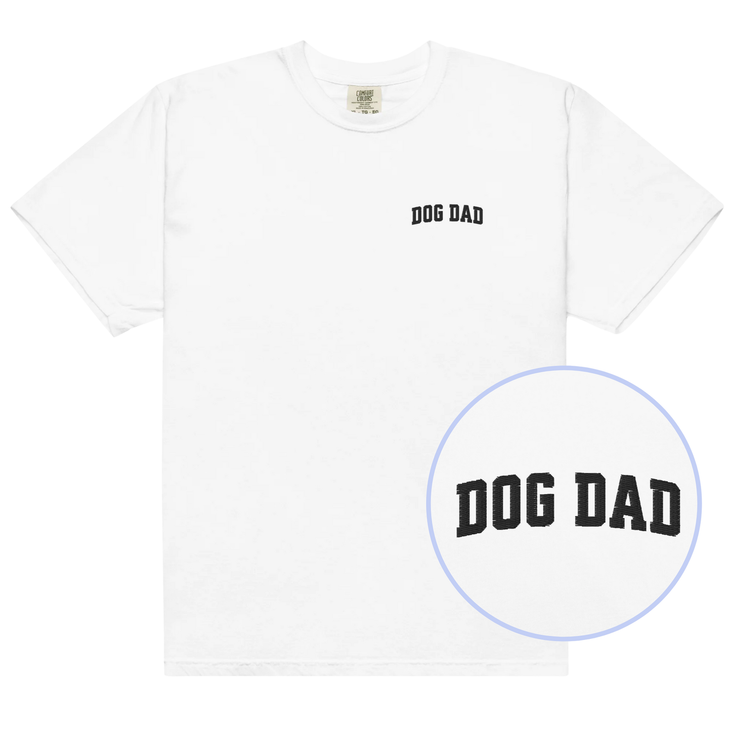 Dog Dad Varsity Embroidered Classic T-Shirt