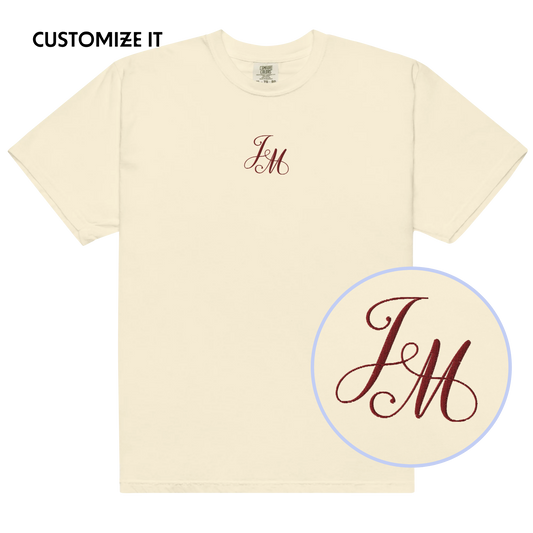 CUSTOM Monogrammed Initials Embroidered Classic T-Shirts