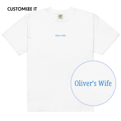 CUSTOM Husbands's Name Wife Embroidered Bride Classic T-Shirt