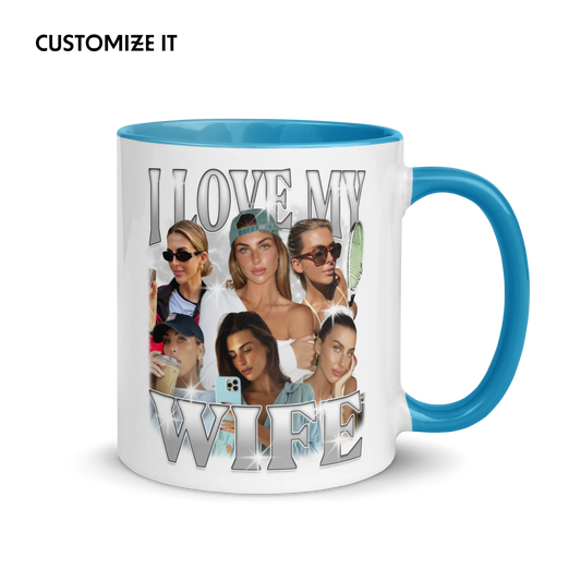 CUSTOM I Love My Wife Photo Bootleg Mug
