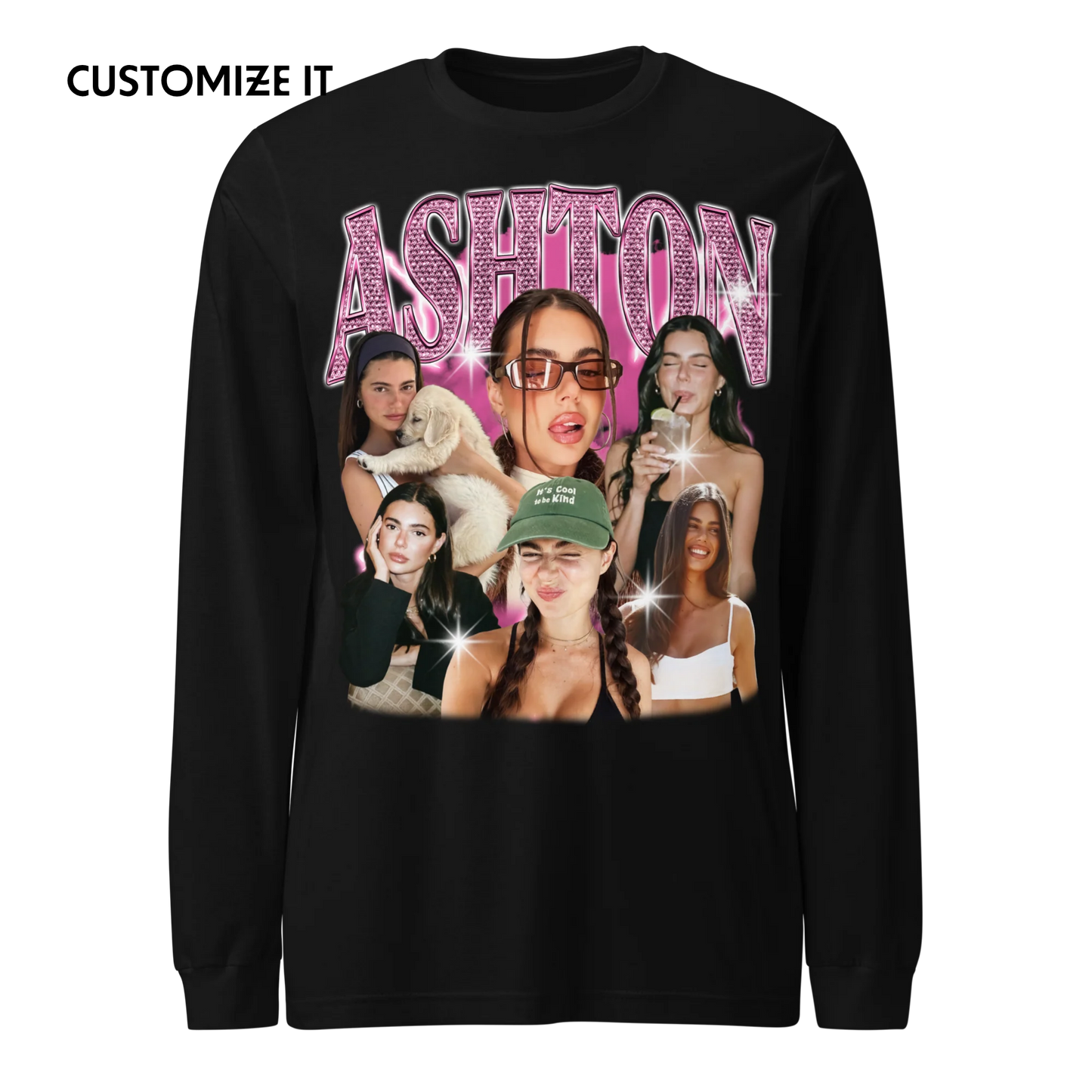 CUSTOM Create Your Own Bling Bootleg Long Sleeve T-Shirt