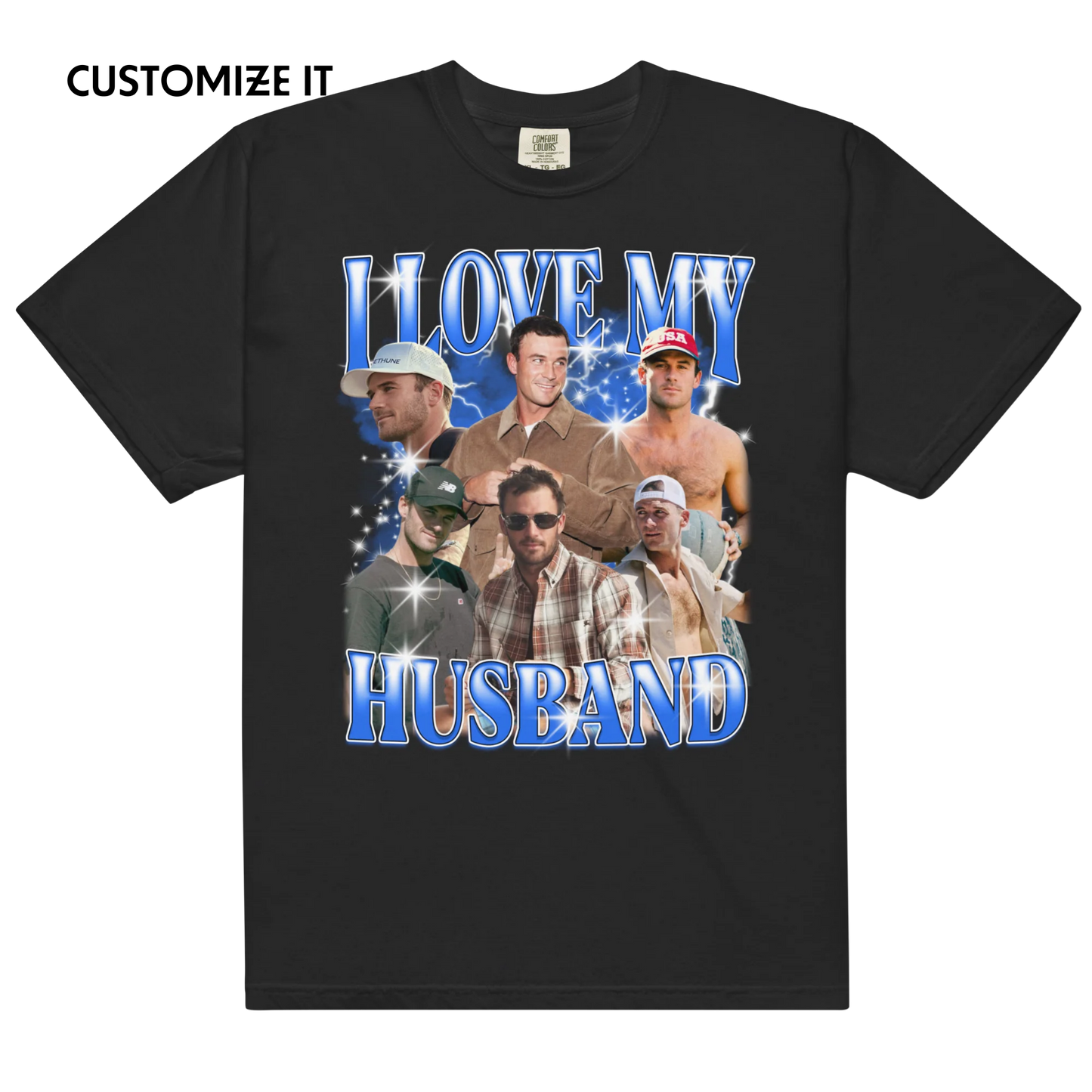 CUSTOM I Love My Husband Photo Bootleg T-Shirt