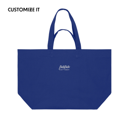 CUSTOM Papa Year Embroidered Heavyweight Shopper Bag