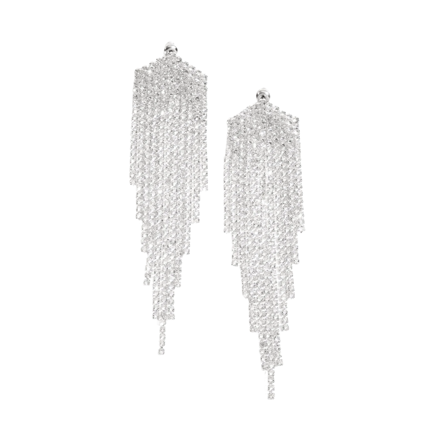 Winter Spark Rhinestone Sparkly Festive Tassle Earrings