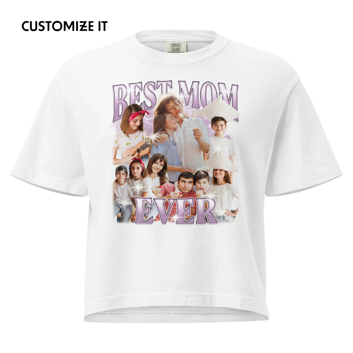 CUSTOM Best Mom Ever Photo Bootleg Boxy Tee