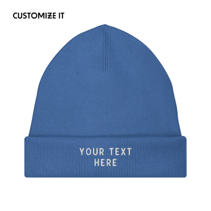 CUSTOM Your Text Embroidered Classic Beanie