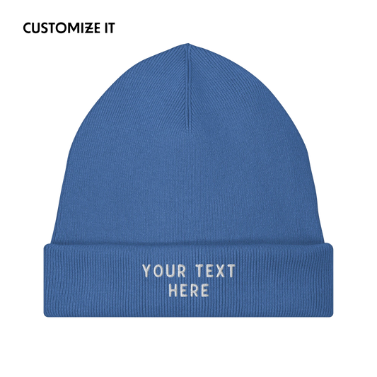 CUSTOM Your Text Embroidered Classic Beanie