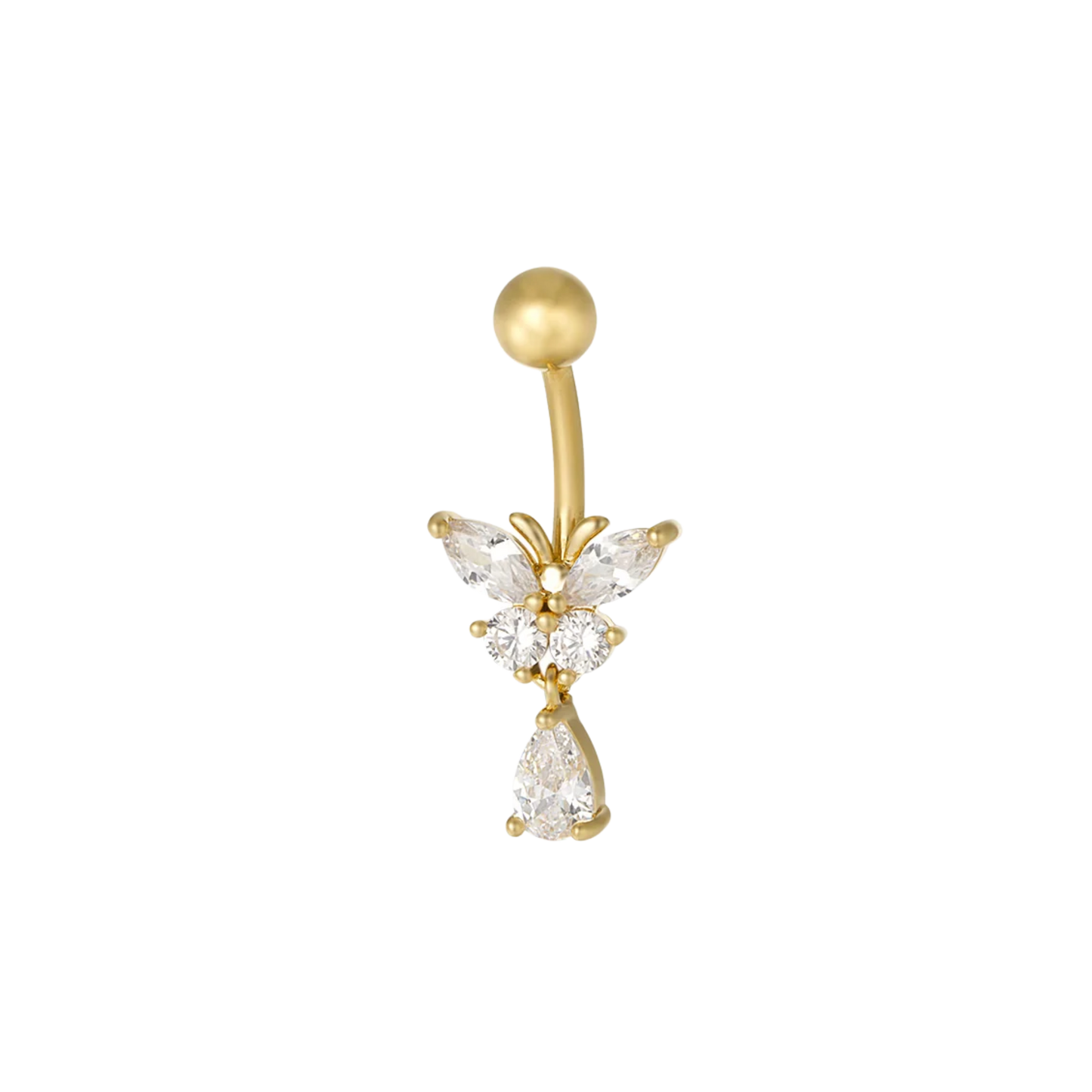 Butterfly Kiss Navel Belly Button Piercing