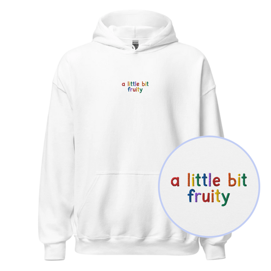 A Little Bit Fruity Pride Embroidered Hoodie