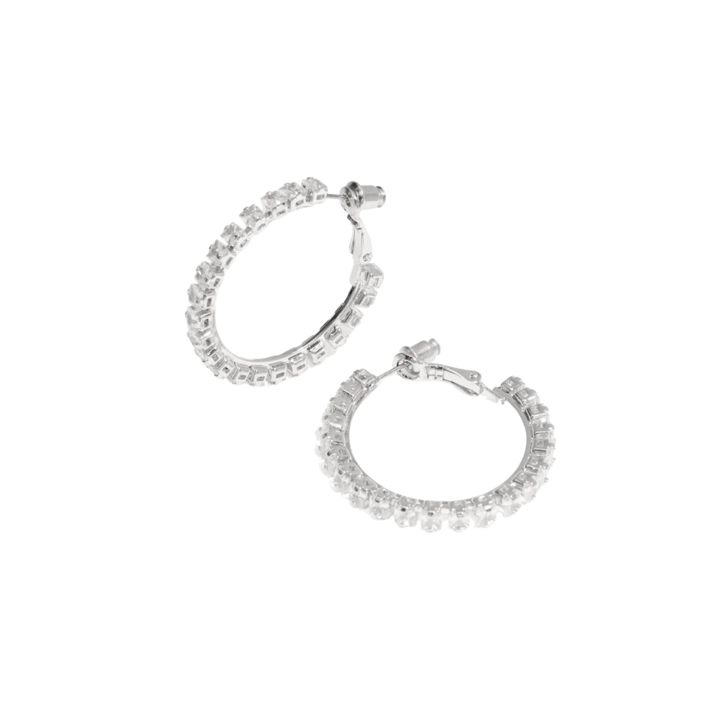 Winter Gleam Rhinestone Festive Hoops