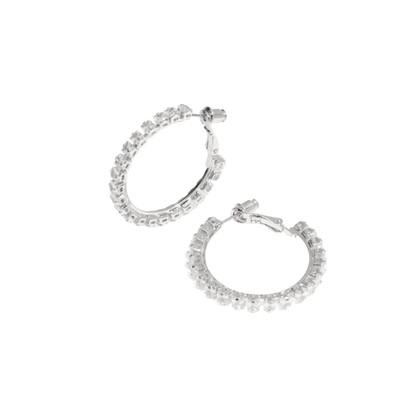 Winter Gleam Rhinestone Festive Hoops
