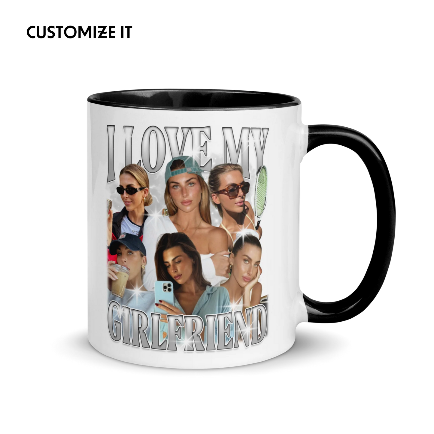 CUSTOM I Love My Girlfriend Photo Bootleg Mug