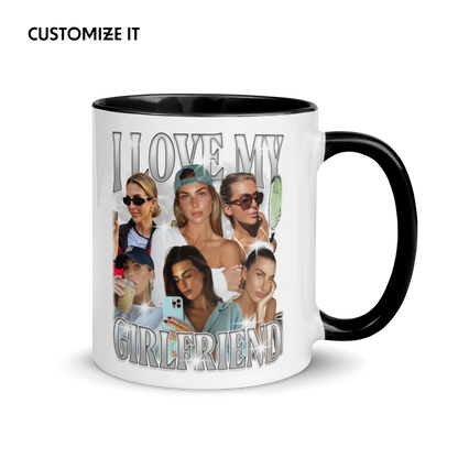 CUSTOM I Love My Girlfriend Photo Bootleg Mug