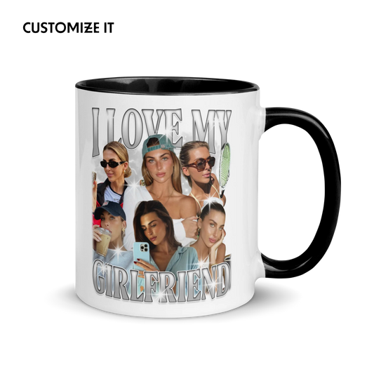 CUSTOM I Love My Girlfriend Photo Bootleg Mug
