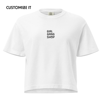 CUSTOM YOUR LOGO Embroidered Boxy Tee