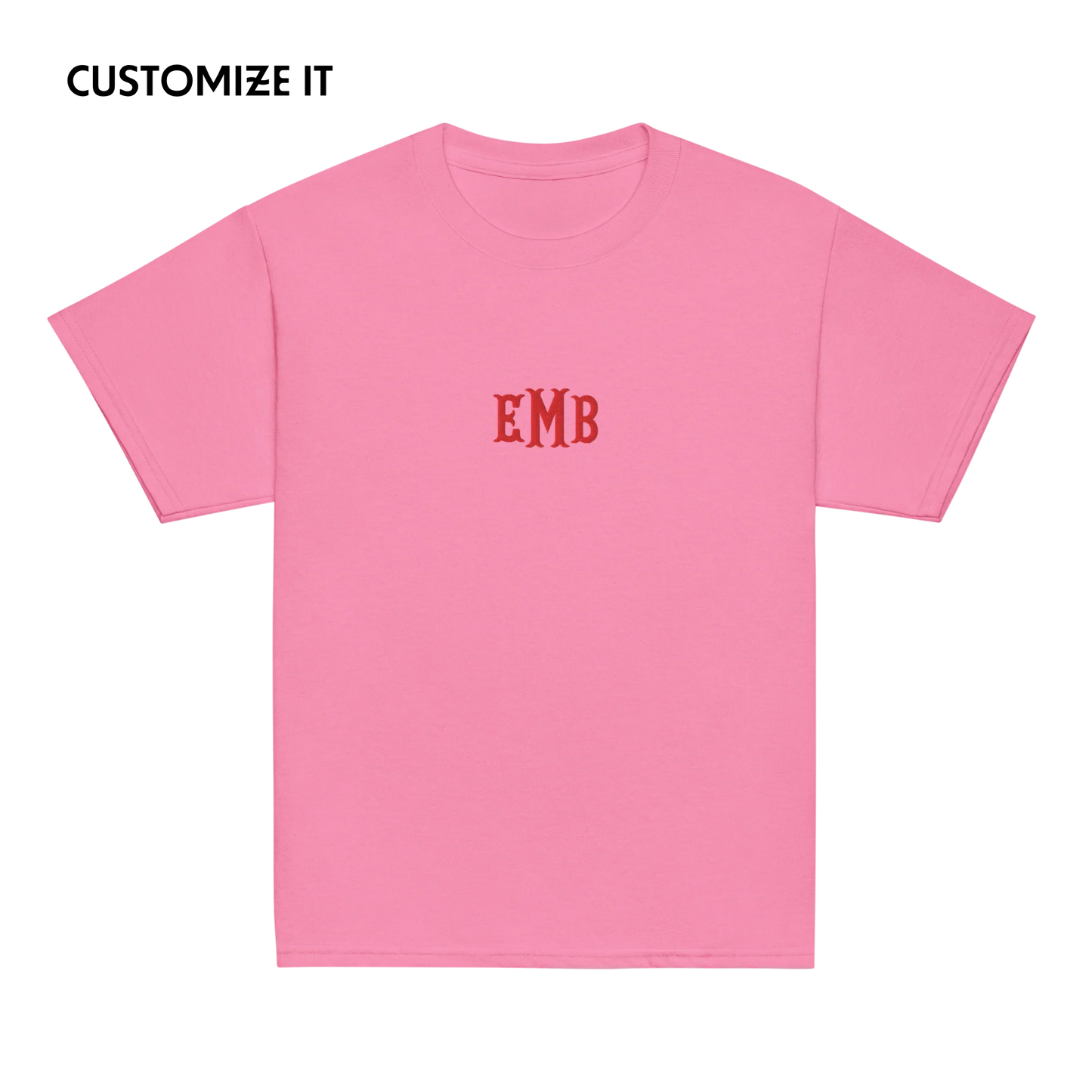 CUSTOM Fishtail Monogrammed Initials Embroidered Baby Tee