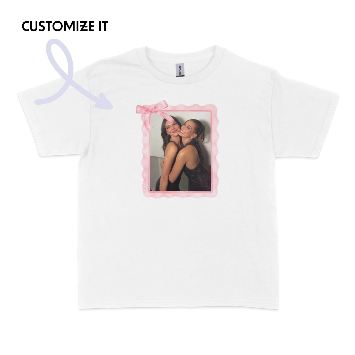 Custom BFF Photo Coquette Baby Tee