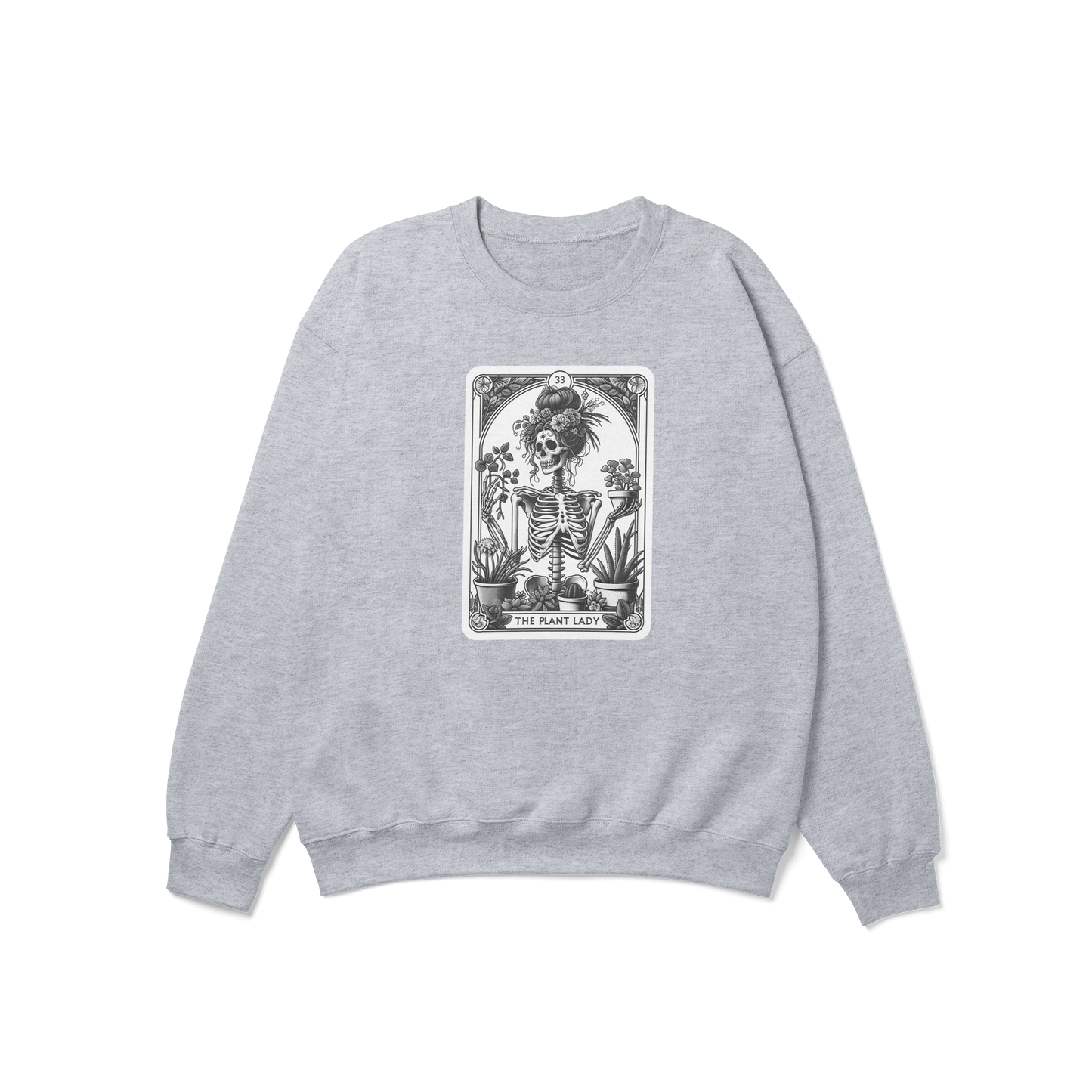 The Plant Lady Funny Tarot Card Crewneck Sweatshirt